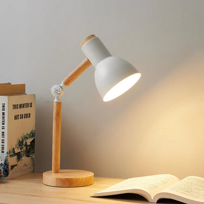 Wooden Art LED Desk Lamp