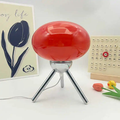 Glass Orb Tripod Table Lamp