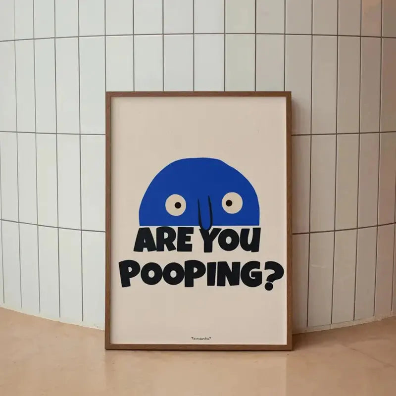 Are You Pooping? - Funny Bathroom Wall Art  Product variant