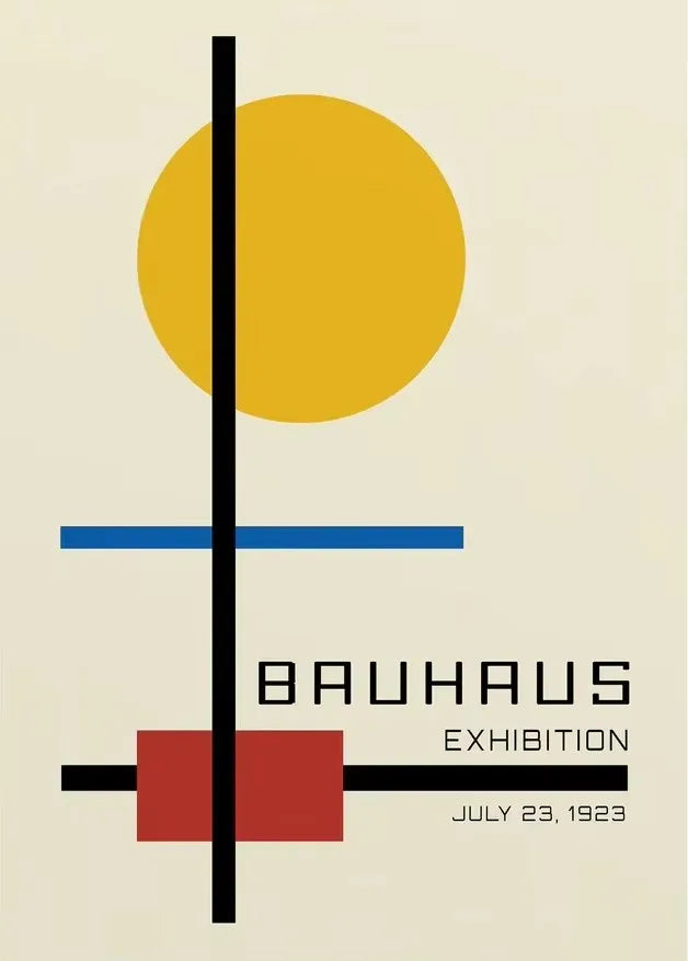Circle & Lines Bauhaus Poster