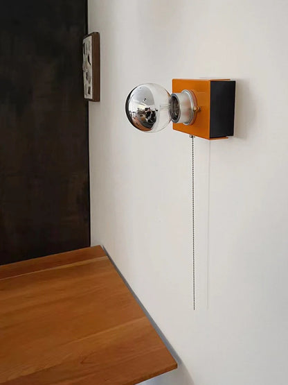 Retro Industrial Orange Table Lamps