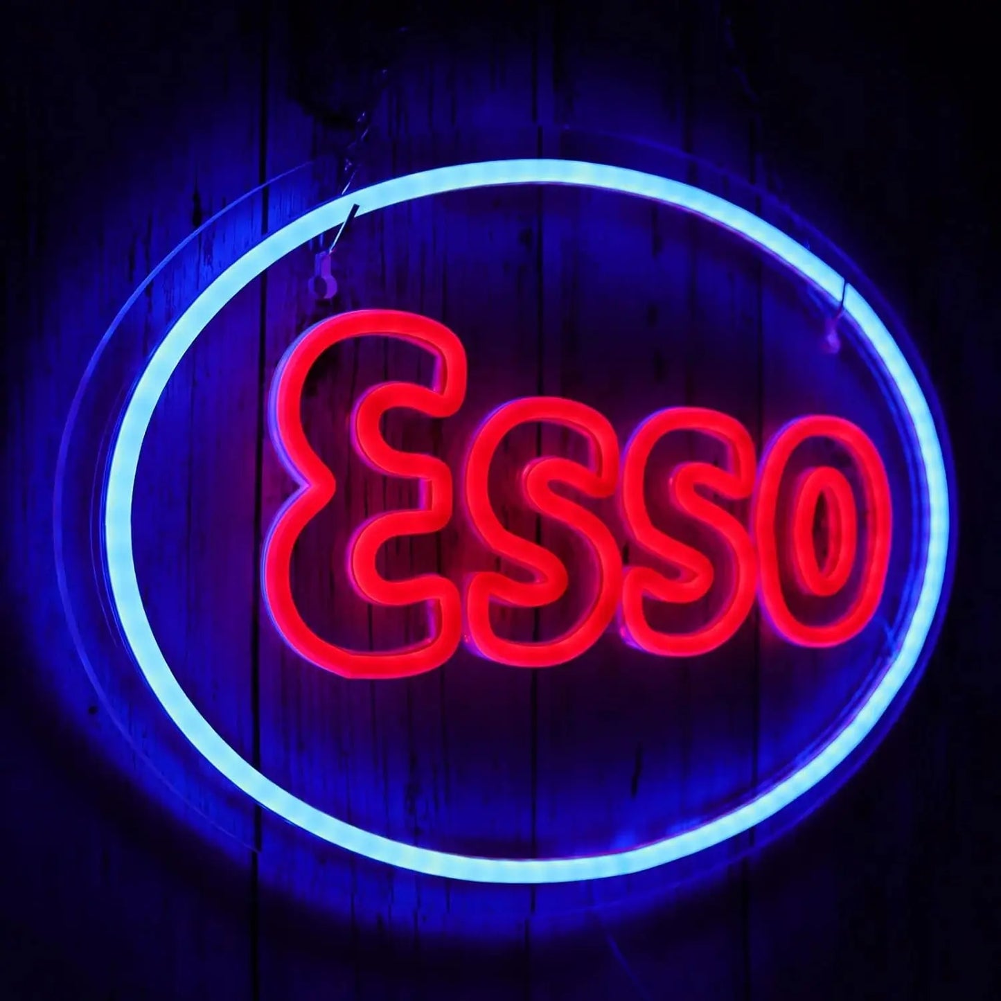 1 piece of Esso garage LED neon light decoration sign, used for garage wall lubrication, oil store, gas station display lighting  Product variant