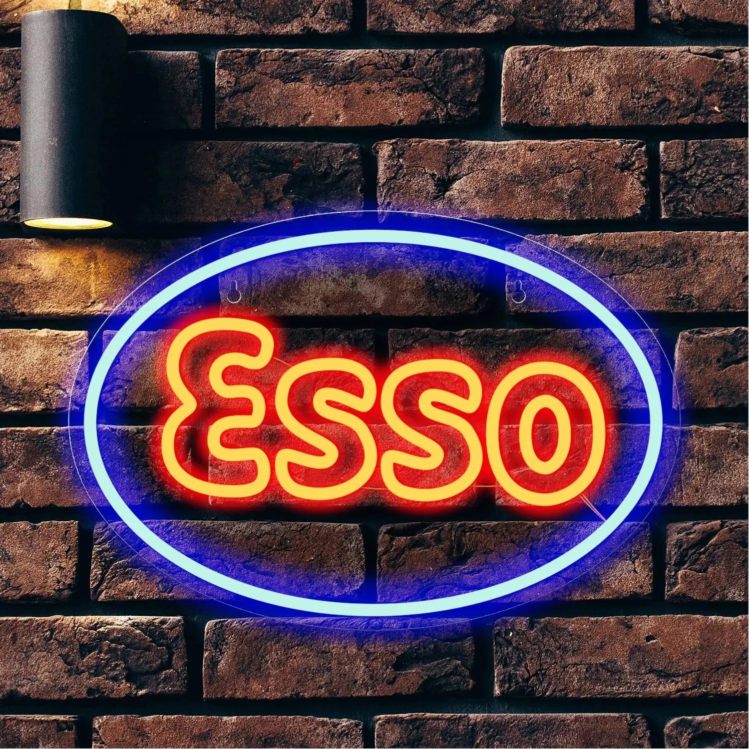 1 piece of Esso garage LED neon light decoration sign, used for garage wall lubrication, oil store, gas station display lighting  Product variant
