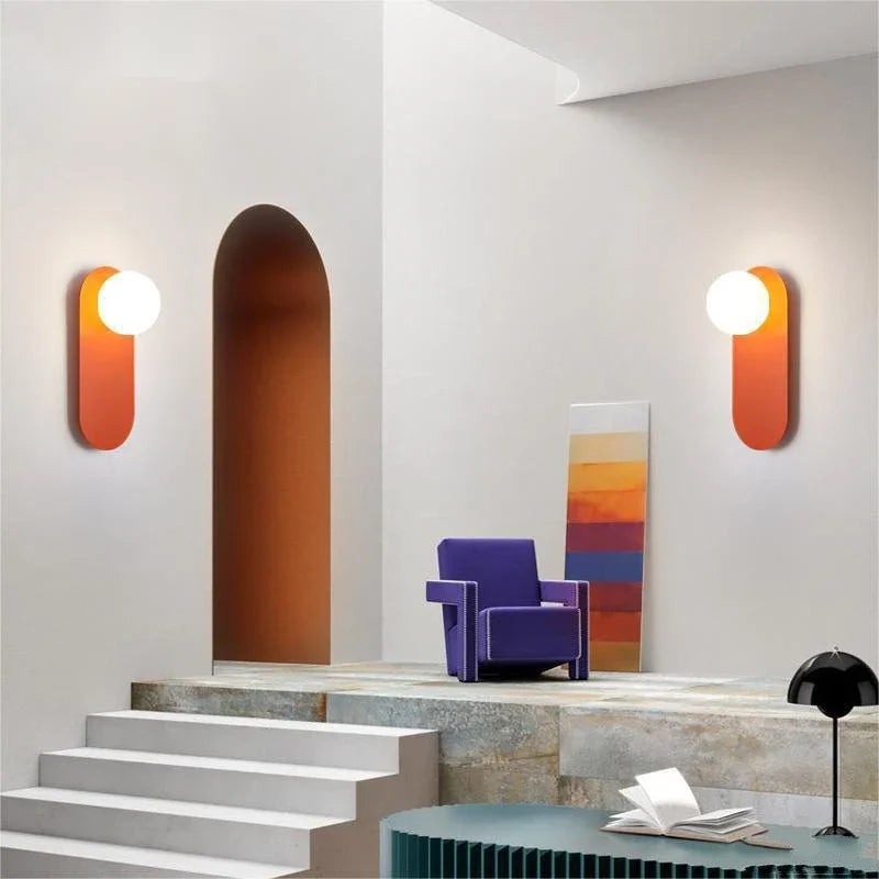 Modern Iron Glass Wall Lamp
