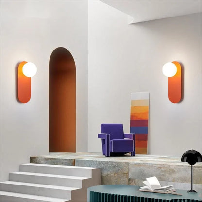 Modern Iron Glass Wall Lamp