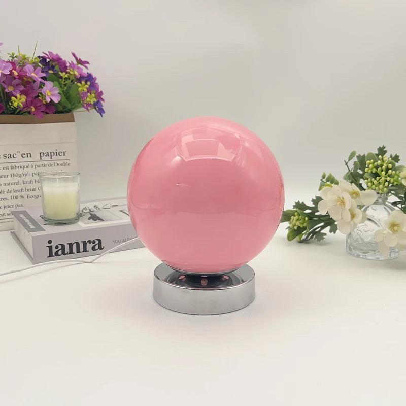 Dimmable Glass Sphere Table Lamp