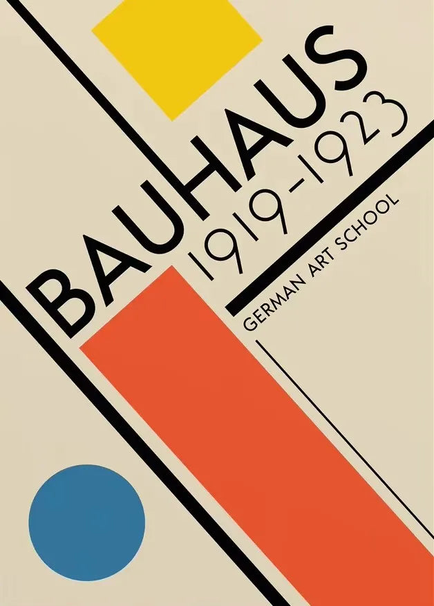Circle & Lines Bauhaus Poster