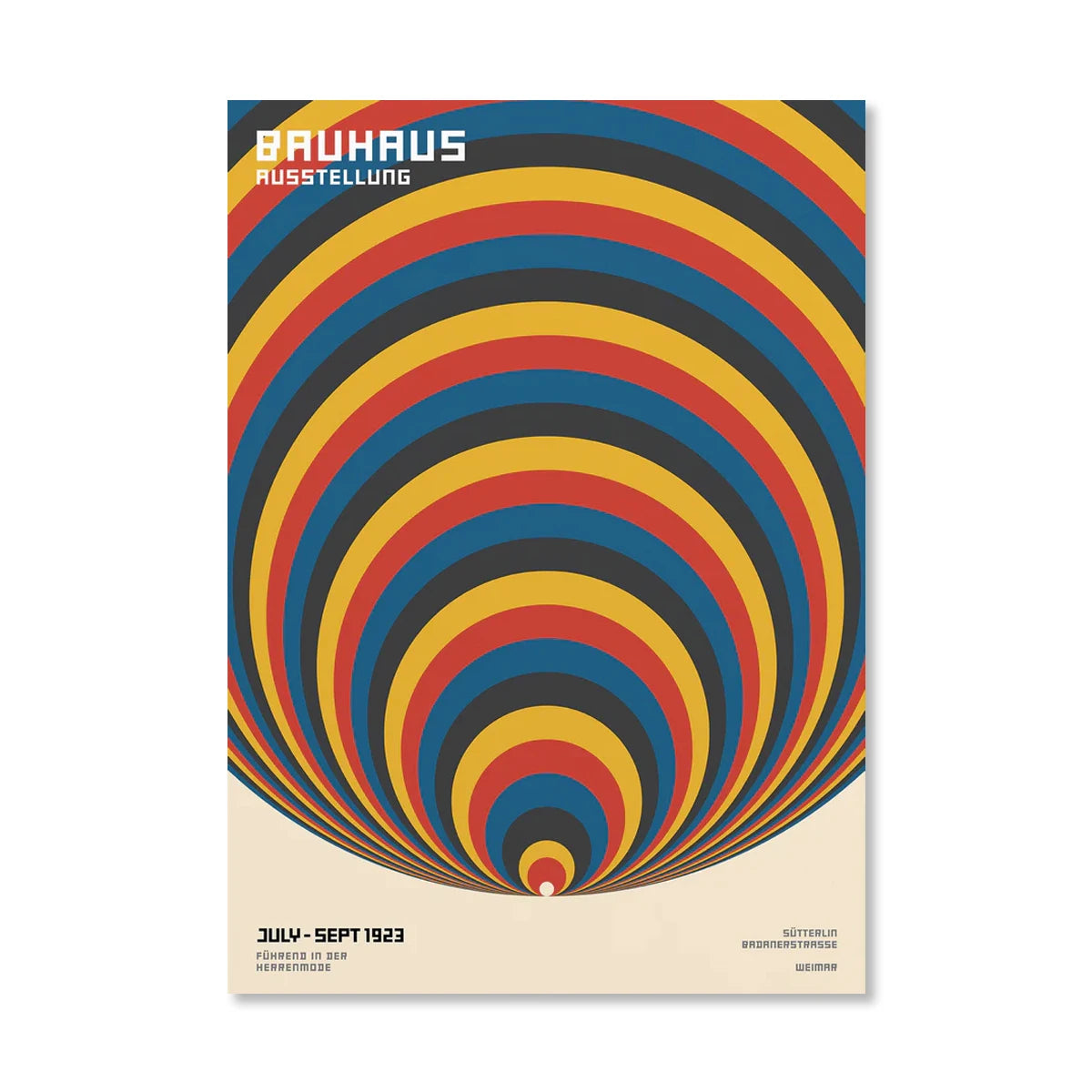 Circle & Lines Bauhaus Poster