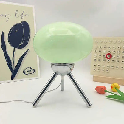 Glass Orb Tripod Table Lamp