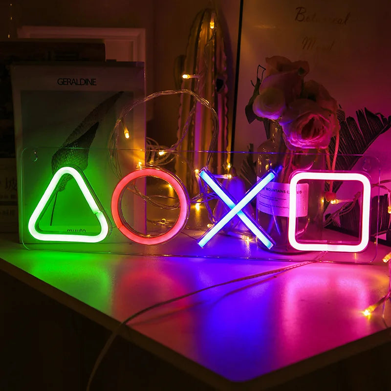 Neon Sign Custom Game Icon Light for Wall Hanging Atmosphere Playstation Lamp LED Colorful Lighting Room Bar Club Player Decor  Product variant