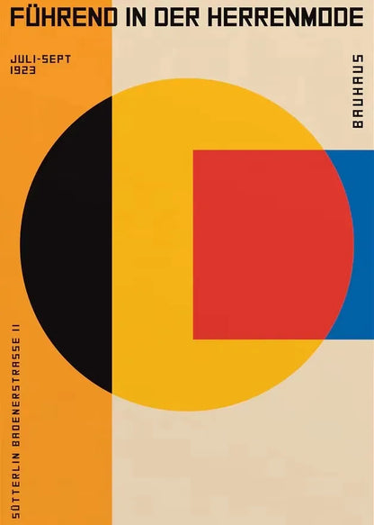 Circle & Lines Bauhaus Poster