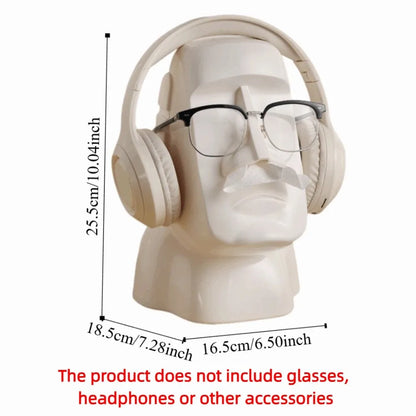 Stone Statue Tissue Box Headphone Holder