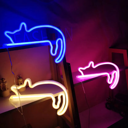 Cat Shaped Neon LED Sign
