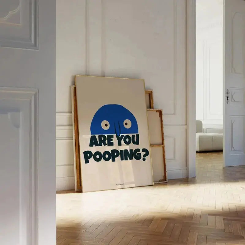 Are You Pooping? - Funny Bathroom Wall Art  Product variant
