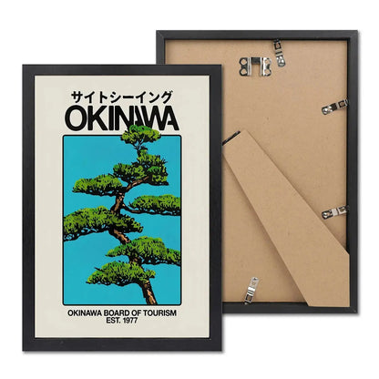 Framed Retro Japanese Okinawa Travel Poster  Product variant