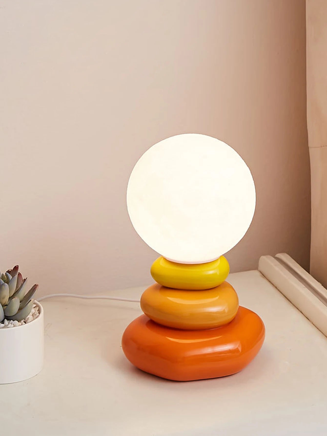 Ceramic Stacked LED Table Lamp