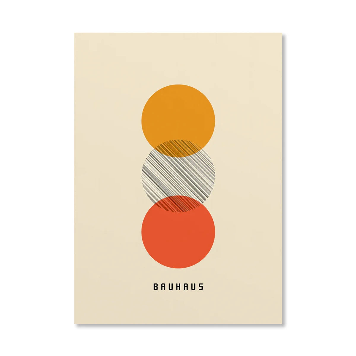 Circle & Lines Bauhaus Poster