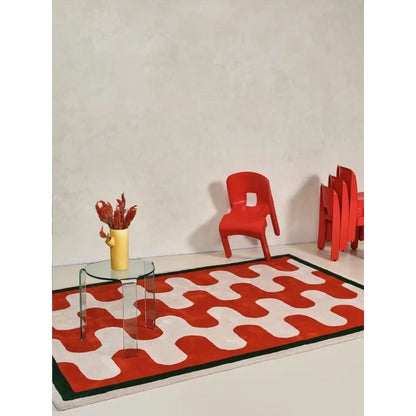 Modern Wavy Geometric Rug