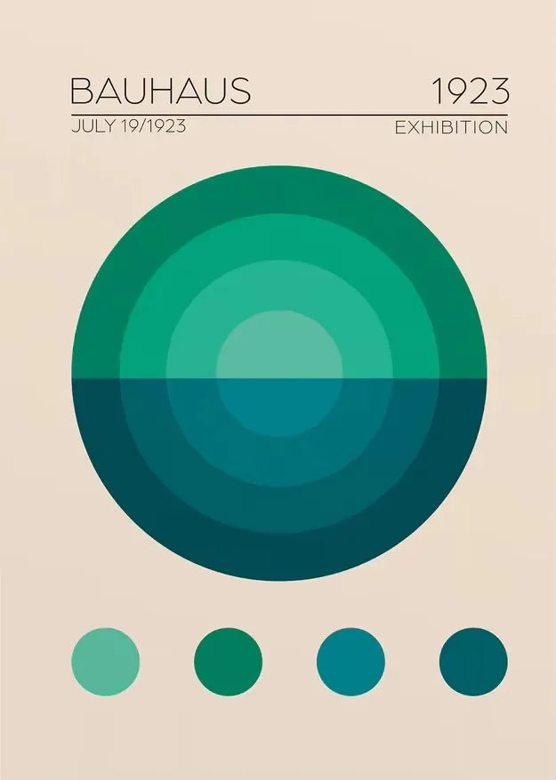 Circle & Lines Bauhaus Poster
