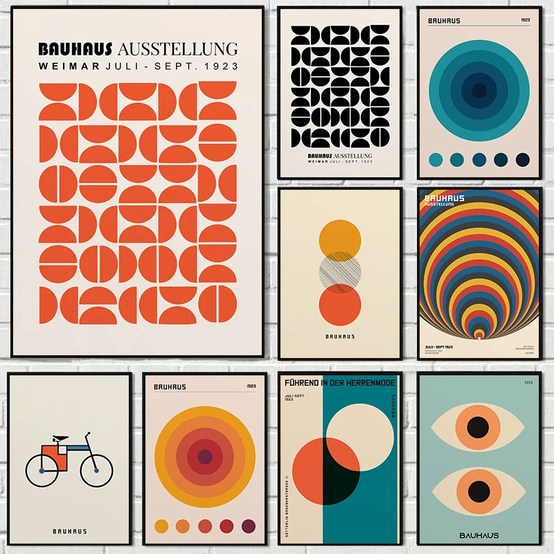 Circle & Lines Bauhaus Poster