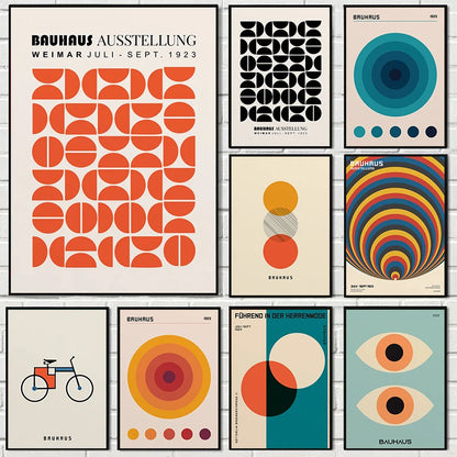Circle & Lines Bauhaus Poster
