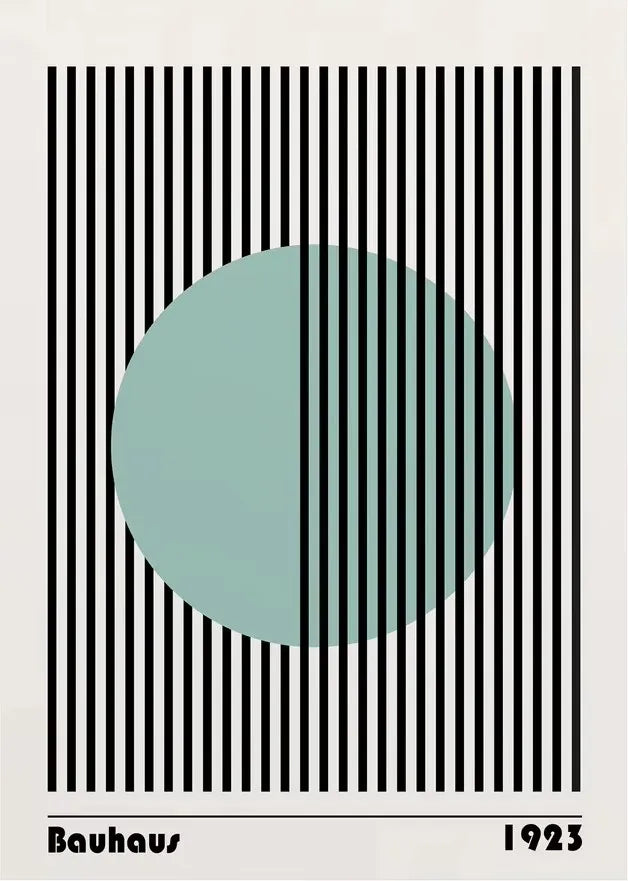Circle & Lines Bauhaus Poster