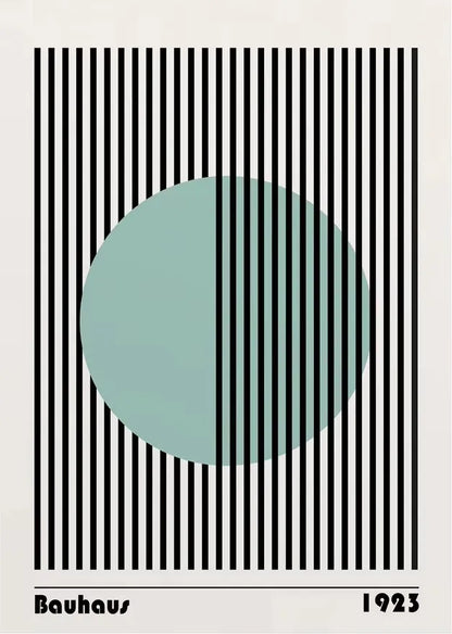 Circle & Lines Bauhaus Poster
