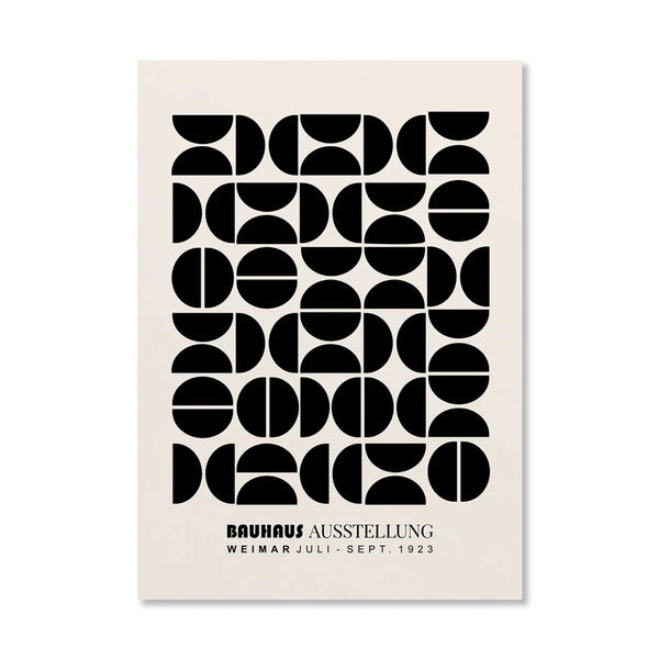 Geometric Black Bauhaus Poster