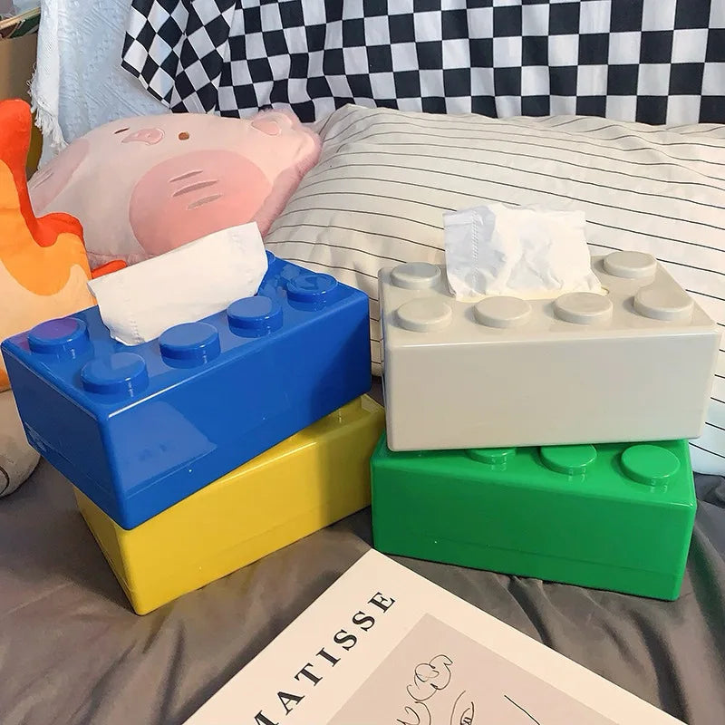 Plastic Building Block Tissue Box