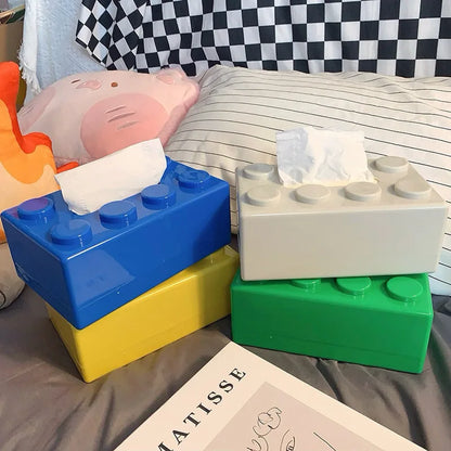 Plastic Building Block Tissue Box