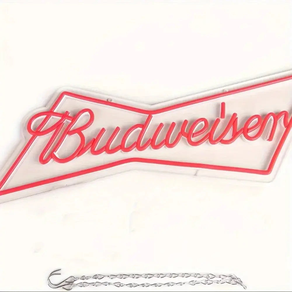 budweiser logo beer bar Neon Signs  Bar Neon Beer Light Sign for Wall Decor , for Man Cave Bedroom Shop Beer Club Pub Bistro  Product variant