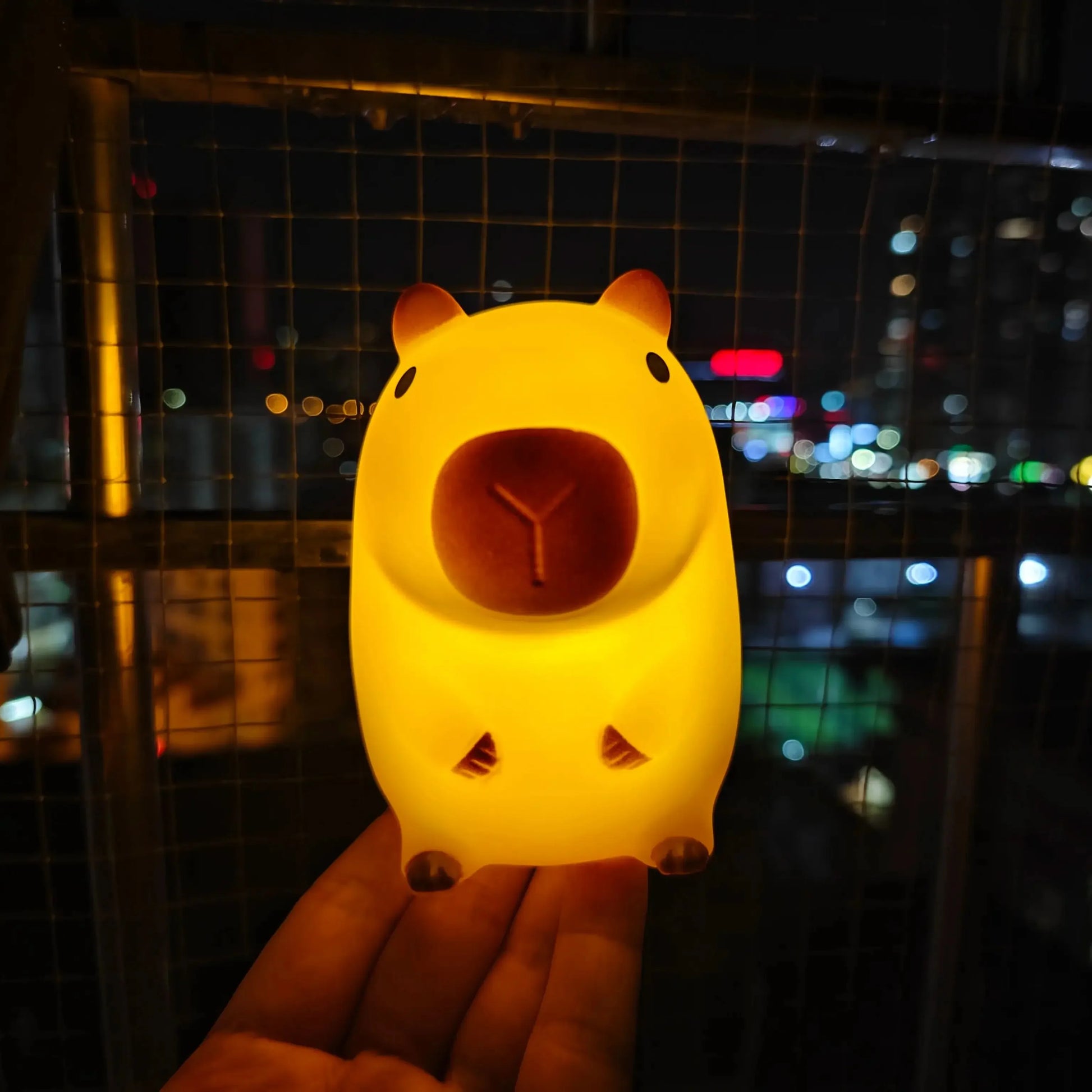 Cute Pet Capybara Night Light Cartoon Silicone Creative Bedside Sleep Night Lamp For Room Decor Birthday gift clearance sale  Product variant