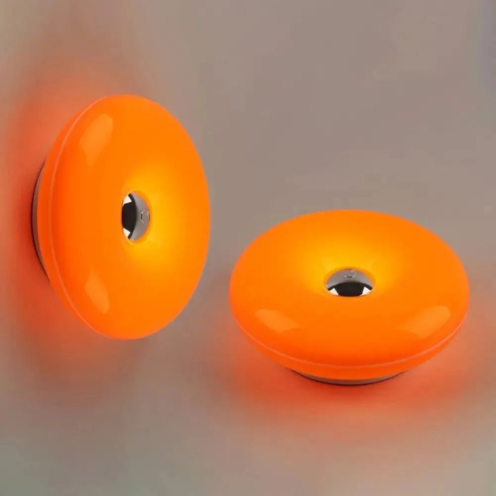 Tricolor Lighting Plastic Donut Wall Lamp Modern Energy Saving Touch Switch Lamp Dimmable USB Plug Desk Lamp Bedroom  Product variant