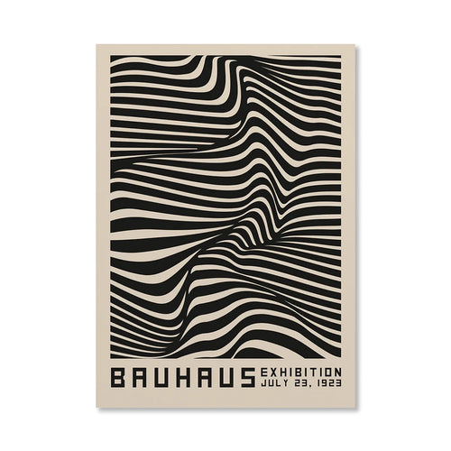 Black Abstract Wrinkle Bauhaus Poster