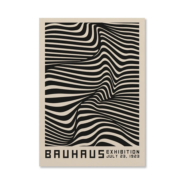 Black Abstract Wrinkle Bauhaus Poster