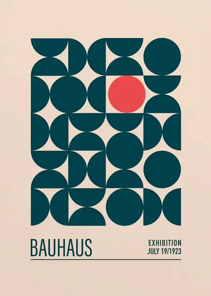 Circle & Lines Bauhaus Poster