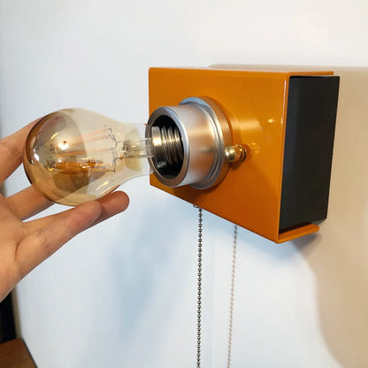 Retro Industrial Orange Table Lamps