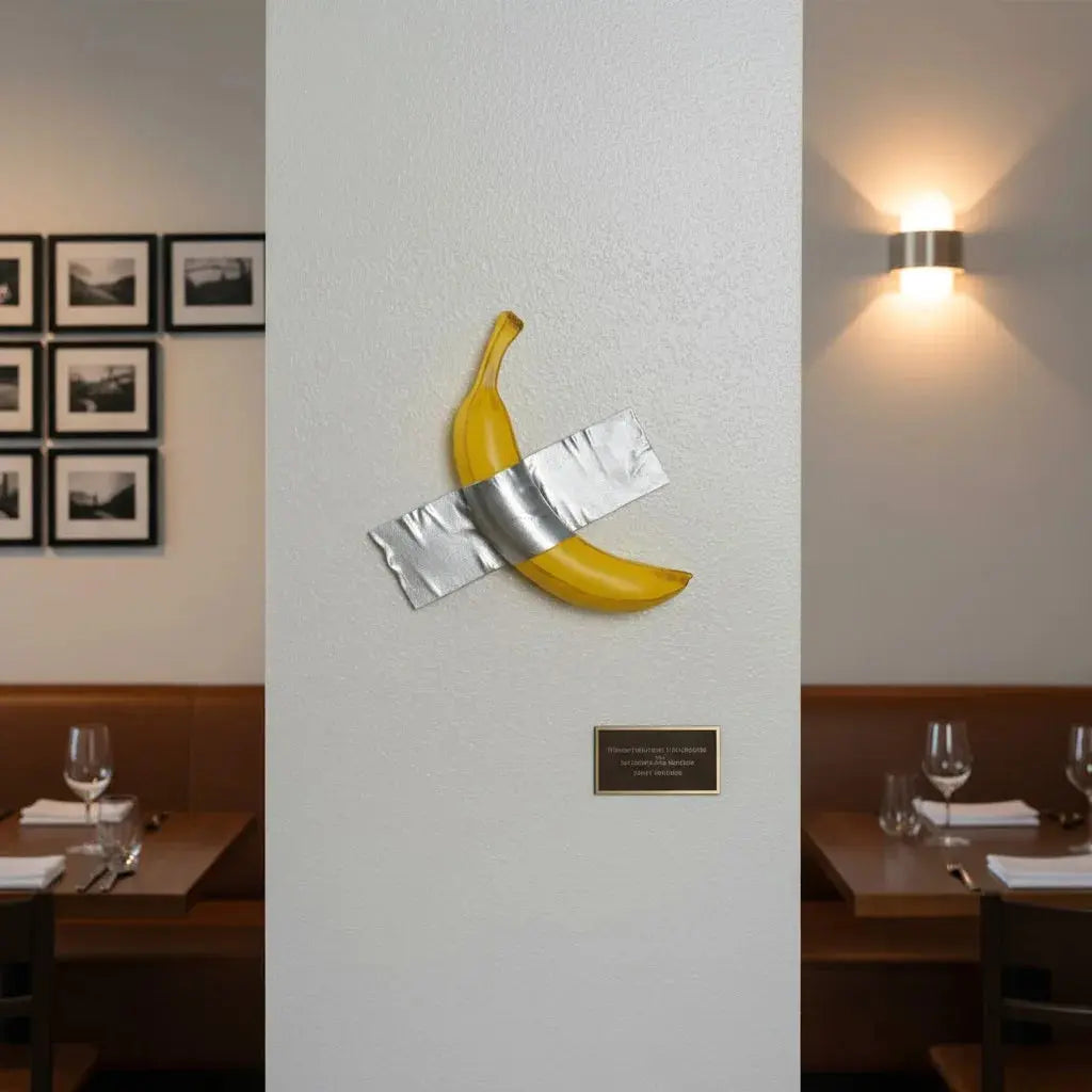 Banana Taped To Wall Art Piece  Product variant
