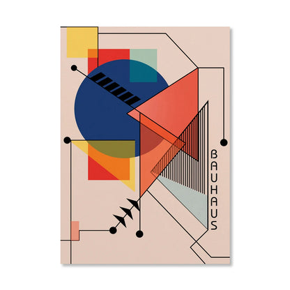 Circle & Lines Bauhaus Poster