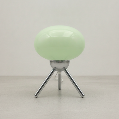 Glass Orb Tripod Table Lamp - green