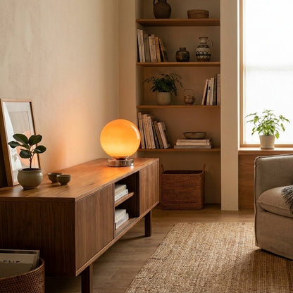 Dimmable Glass Sphere Table Lamp - lifestyle 3