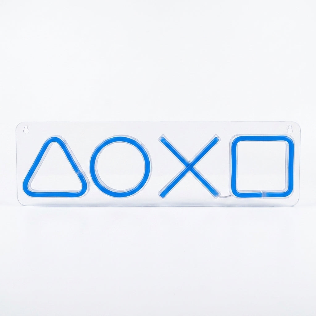 Gaming Icon LED Neon Sign - games blue