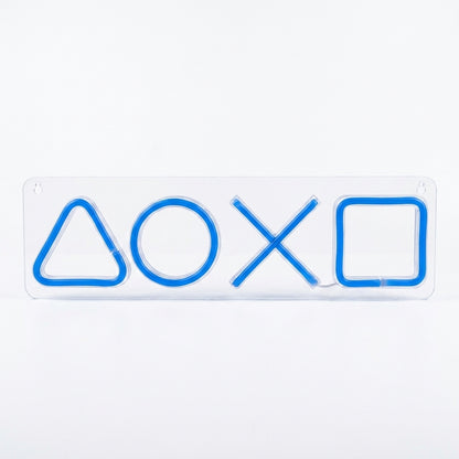 Gaming Icon LED Neon Sign - games blue