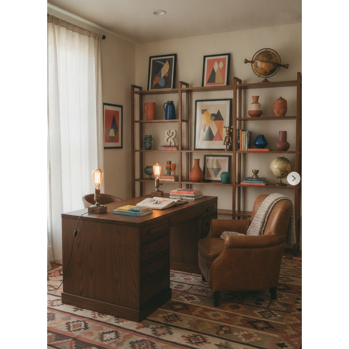 Vintage Wood Industrial Table Lamp - lifestyle 3
