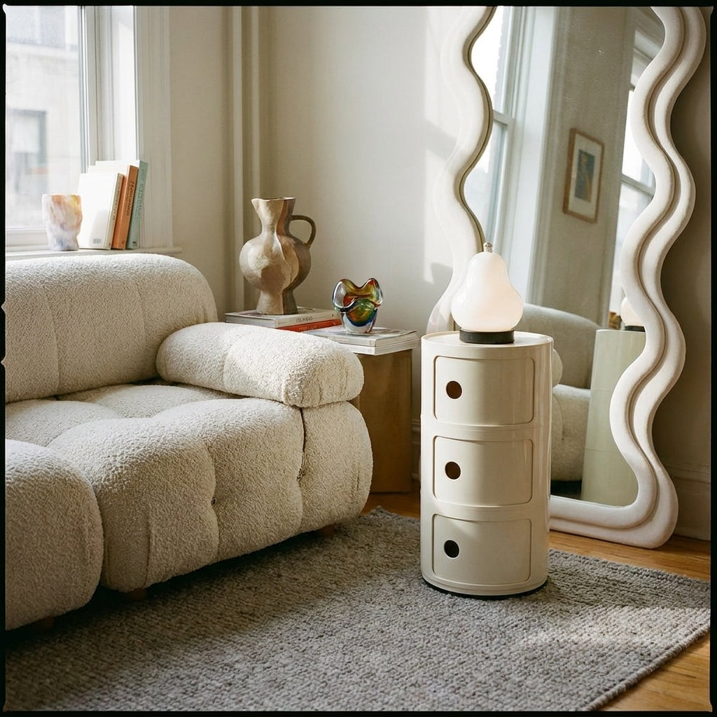 Stackable Round Plastic Cabinet - lifestyle 2