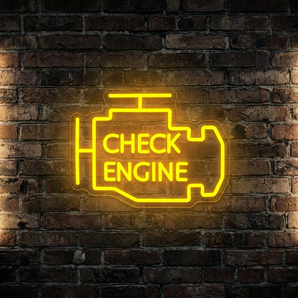 Check Engine Neon LED Wall Sign