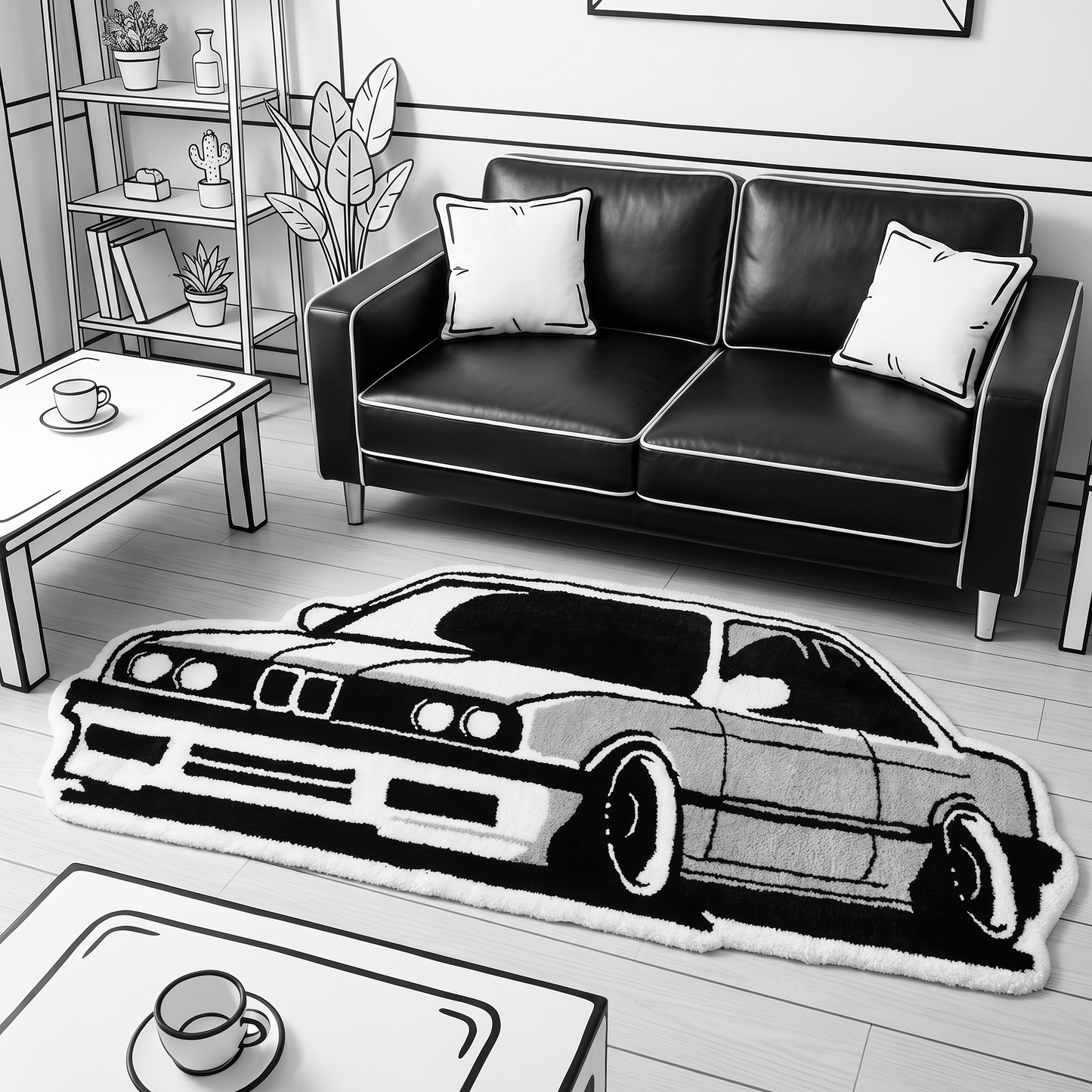 Tufted Sports Car Rug