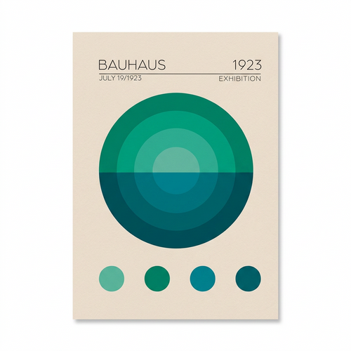 Half Green Blue Pantone Poster