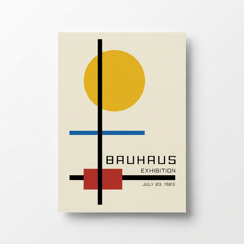 Modern Simple Shapes Bauhaus Poster