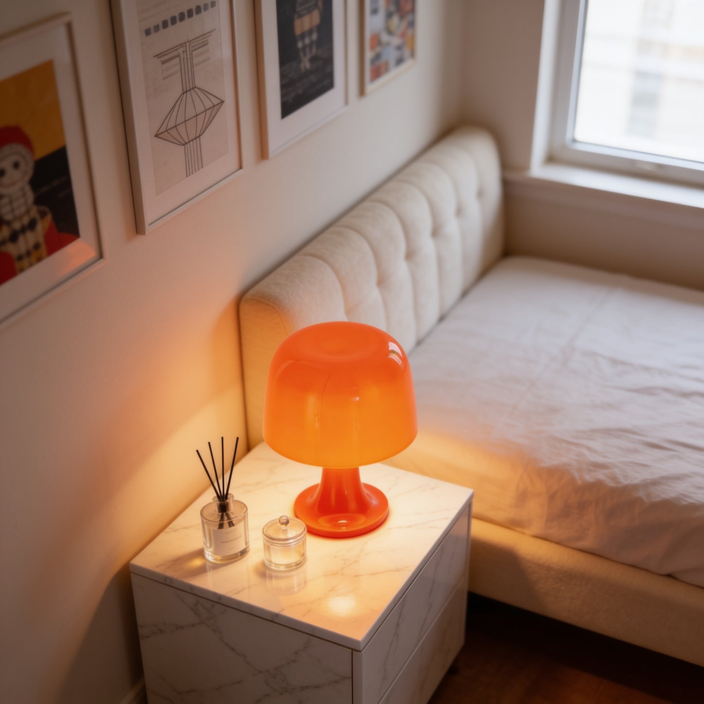 Mushroom Plastic Table Lamp lifestyle close-up